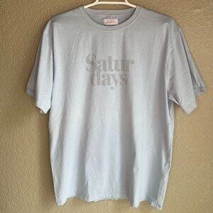 Saturdays NYC Crewneck Tshirt Men's XL Light Blue